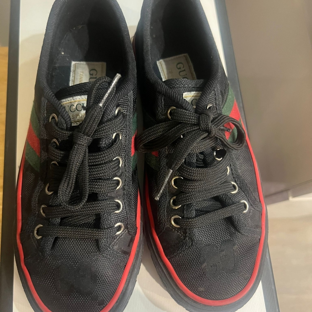 Gucci Black and Red Sneakers for Stylish Comfort